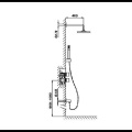 TMV2 WRAS Wandmontierte thermostatische doppelte versteckte Ventilhalterung mit Mobilteil Duscharm 8 &#39;Duschkopfbad dusche